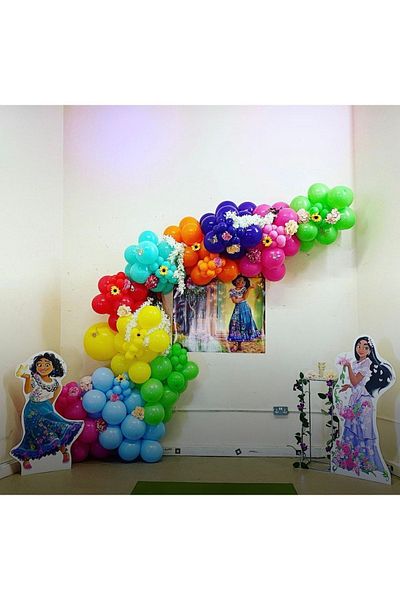eğlencemarketi Pastel Tones Balloon Chain 100 Pieces