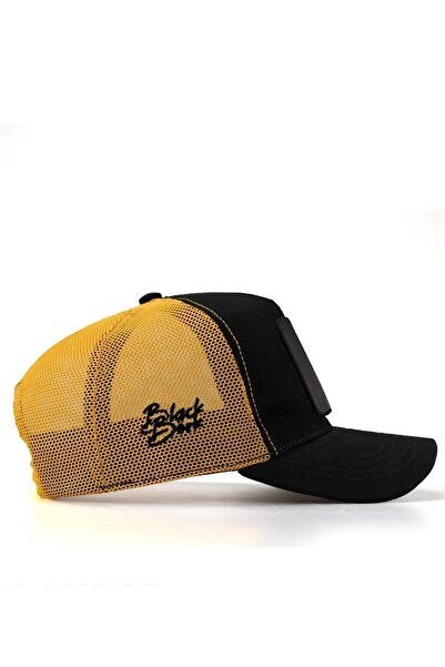 BlackBörk V1 Duckside Logolu Siyah-sarı Trucker Şapka