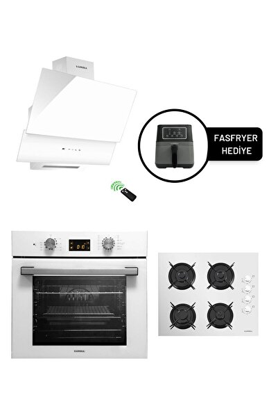 Luxell Opall15 Prog. Beyaz Ankastre Set / Fasfryer Hediyeli