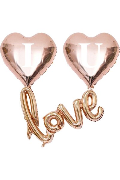 Firsat Ayi مجموعة بالونات من رقائق الفويل على شكل قلب من Deal Bear I Love You...