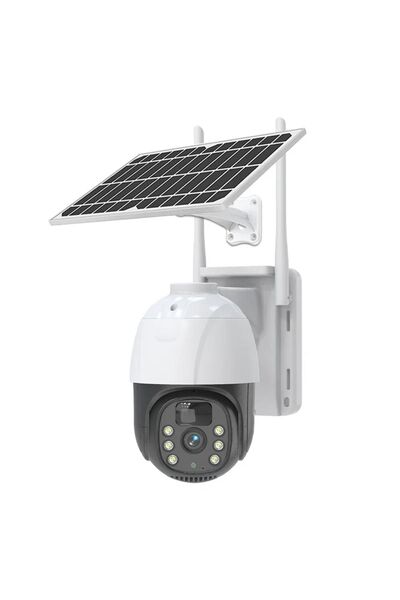pazariz 5MP Kamera, Güvenlik Güneş Enerjili Solar 4G Sim Kart Destekli Dış Me...