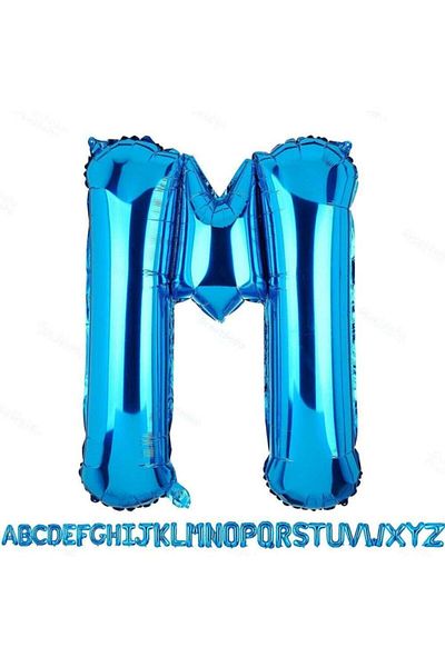 Firsat Ayi Opportunity Month 1 Meter Blue Letter M Foil Letter Balloon Blue Letter M Organization Balloon Blue