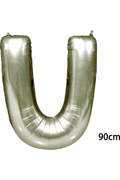 Firsat Ayi 90 Cm Opportunity Bear Letter U Silver Foil Balloon