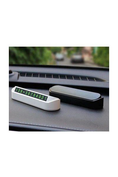 Linkage Vehicle Parking Number Number with Highlights and Stylish Appearance Magnetic Black Color