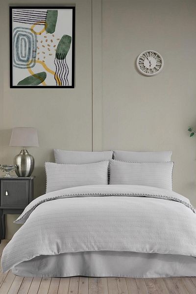 Altınbaşak Double Emboss Marble Satin Duvet Cover Set