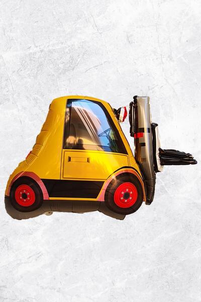 PEKSHOP Folklift احباط بالون معدات البناء مفهوم البناء بالون عيد ميلاد