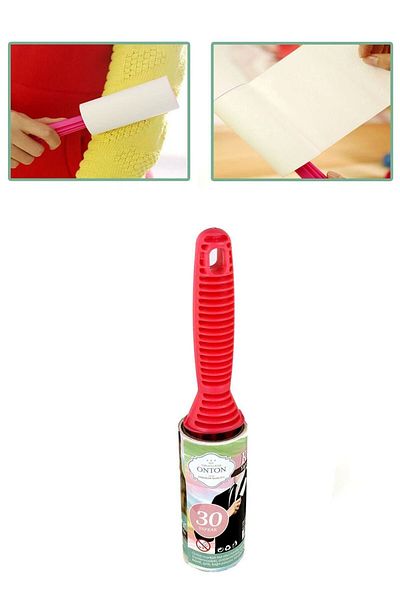 Onton 30 Sheets Adhesive Feather Collection Roller 1 Piece Pet Hair Clothing Wool Collector Roller