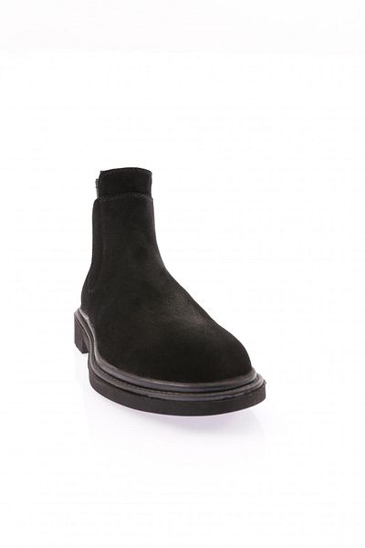 DGN Men's Chelsea Boots Black Suede Genuine Leather 311223210