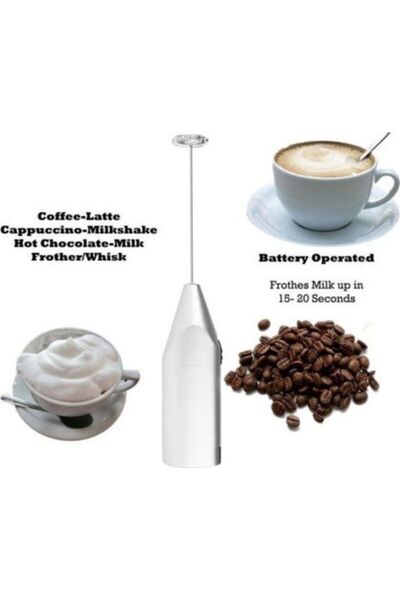 Firsat Ayi Fırsat Ayı Cappucino Mixer Çok Amaçlı Pilli Mini Mixer Kahve Süt K...