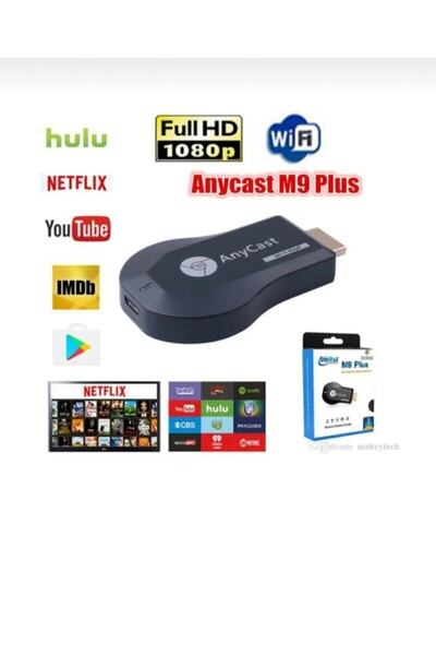 Anycast Siyah M9 Plus Hdmi Kablosuz Görüntü ve Ses Aktarıcı