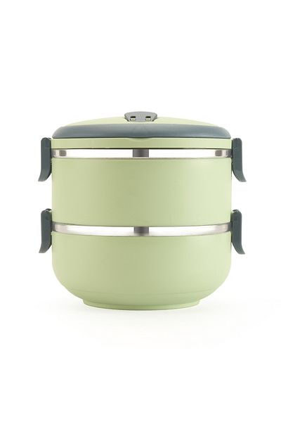 Penguen Green 2-Layer Food Travel Bowl