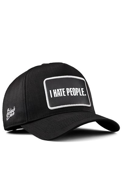 BlackBörk V2 Cordura I Hate People Logo Μαύρο καπέλο του μπέιζμπολ