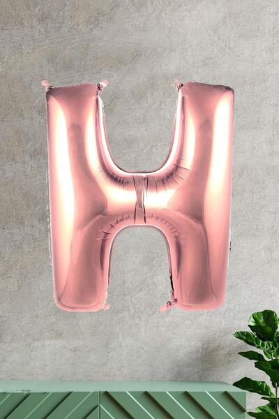 PEKSHOP Letter H Rose Gold Foil Balloon 100 Cm 40 Inch 1 Meter Initial Letter...