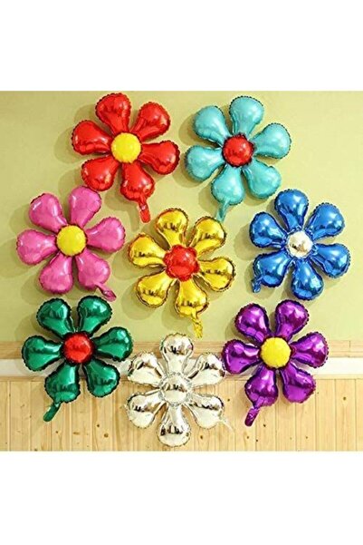Firsat Ayi Flower Foil Balloon Gold 40 Cm - Birthday Balloon-party Balloon
