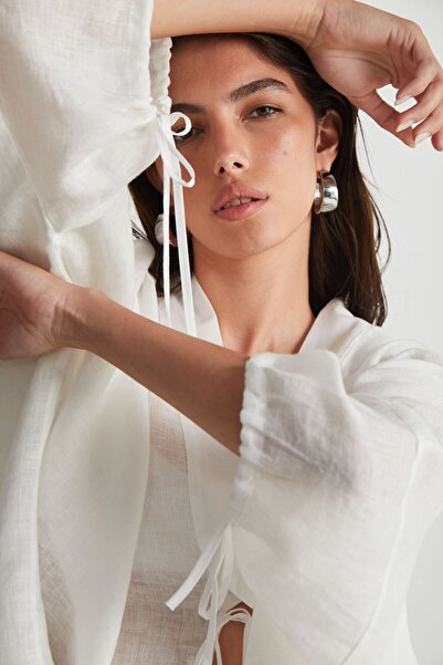 boneqa barcelona Linen White Caftan