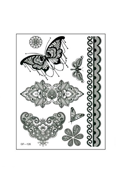 Mecit Tuhafiye KELEBEK GEOMETRİK ŞEKİLLER KOL BACAK VUCUT GEÇİCİ DÖVME