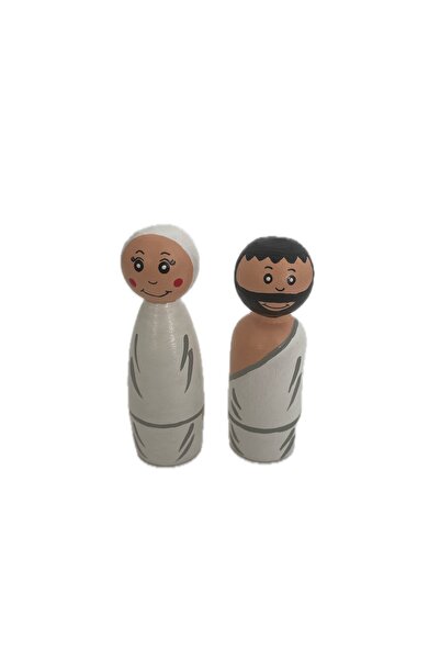 Gepetto Ahşap Oyuncak Peg Bebek Ihramlı Pegdoll
