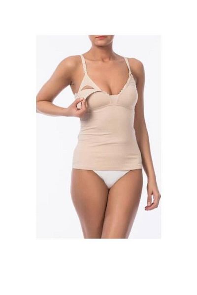 Momslab Beige Women's Breastfeeding Tank