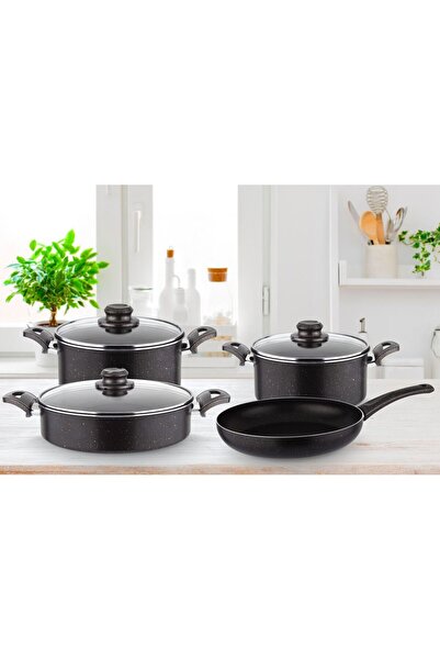 NEW BONMARCHE 7 PCS GRANİT TENCERE SETİ