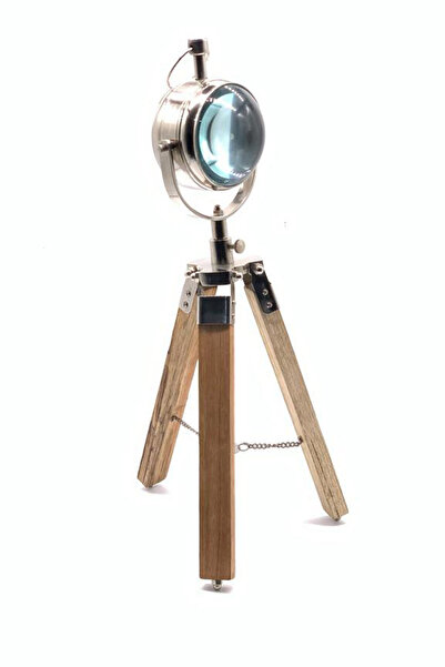 beyazsarayhomeconcept Optic Gümüş Tripod Ayaklı Saat 21x9x41 Cm