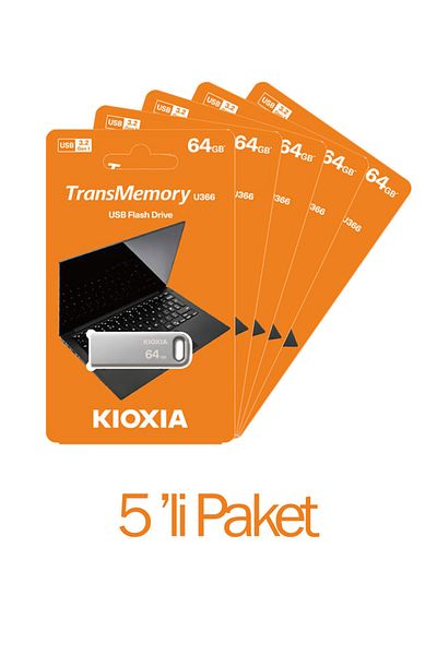Kioxia USB 3.2 Gen 1 Transmemory U366 Flash Memory - Pack of 5