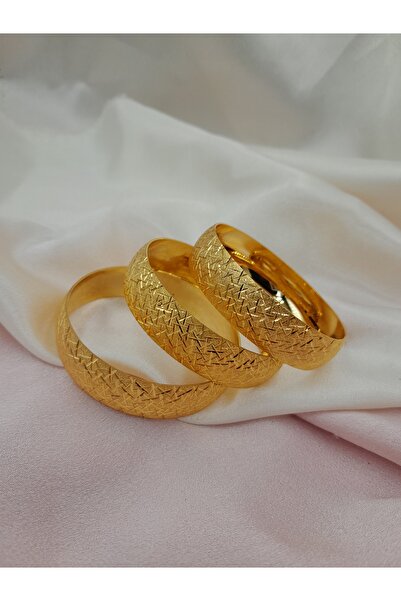 IŞILDAGOLD 1,5 CM CAM KIRIĞI BİLEZİK (3 ADET)