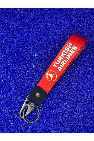 CEBECİOTO Turkish AirLines Cloth Auto-Moto - 19cm Quality Keychain Accessory, Double Sided Print