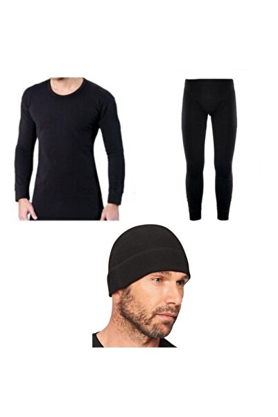 jilly jo Μαύρο στρατιωτικό θερμικό κοστούμι - Fleece γάντια, γιακάς λαιμού κα...