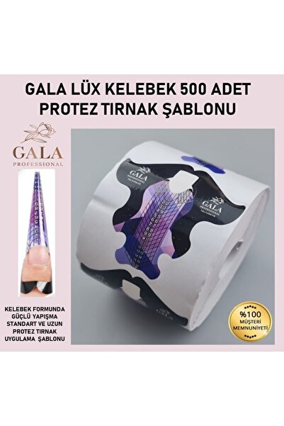 Genel Markalar Plastik Tırnak Protez Şablonu Gala Kelebek Şablon