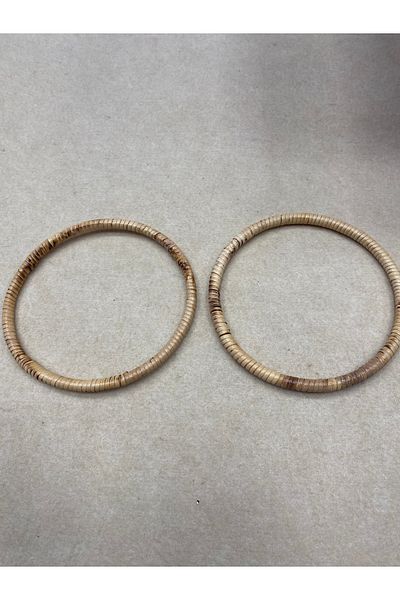 YUMAK HOBİ EVİ Bamboo Round Model Wrapping Bag Stem