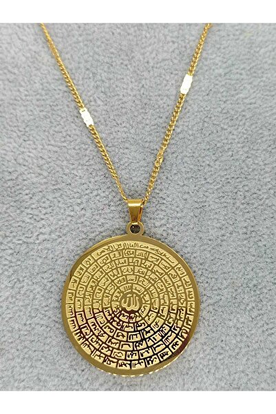 ZD JEWELRY Çelik Allah 99 ismi  Esmaül  Hüsna  Kararmaz Kadın Allah  Kolye