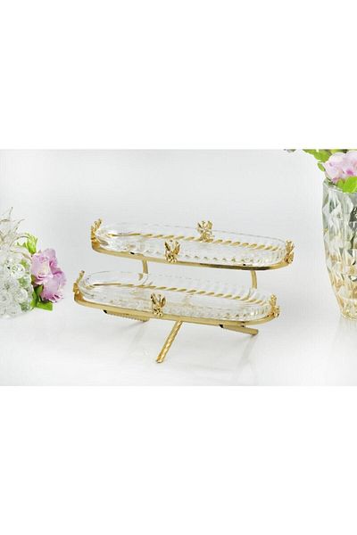 AZADE BAKIR Multi-Purpose 2 Tier Presentation Rack