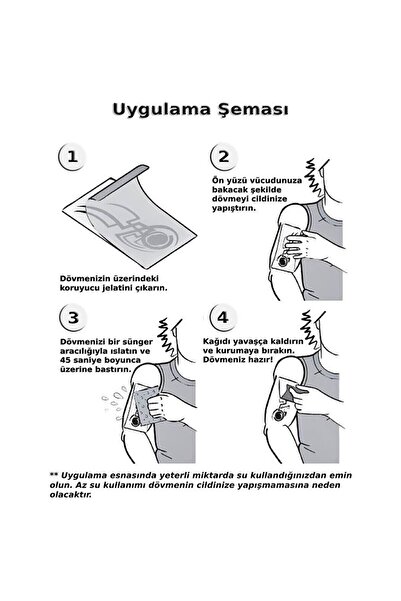 Mecit Tuhafiye KELEBEK GEOMETRİK ŞEKİLLER KOL BACAK VUCUT GEÇİCİ DÖVME