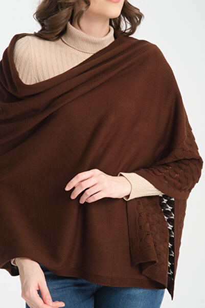 VEGA MODA Μονόχρωμο σάλι ώμου με διάτρητο σχέδιο - Άνετο, πλεκτό γυναικείο σάλι