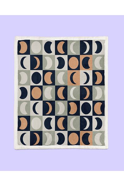 YORKADESIGN Sherpa Patterned Thick Double Tv Blanket