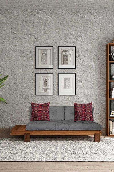 Woodesk Arin Masif Tik-gri Renk Sedir Cpt8312-200