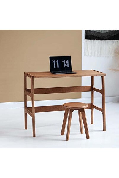 Woodesk Ceres Ahşap Çalışma Masası 125x60 Tik Renk Cpt4632-125