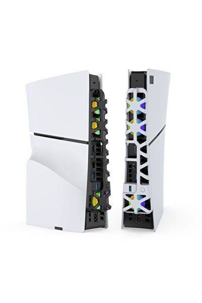comse Ps5 Slim Disk Ps5 Slim Dijital Uyumlu Rgb Işıklı Soğutucu Fan Tp5-3538s