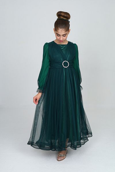 Asortix Μακρύ βραδινό φόρεμα Hijab - Φόρεμα για νεαρά κορίτσια και παιδιά
