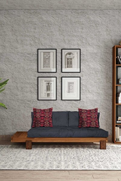 Woodesk Arin Masif Tik-lacivert Renk Sedir Cpt8378-200