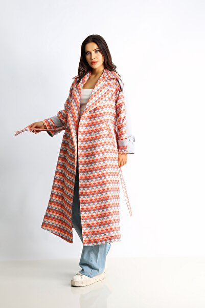 Heggo Tasarım Kadın Trençkot Oversize