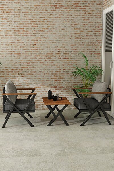 Woodesk Begonvil Bahçe Takımı 1+1+Sehpa