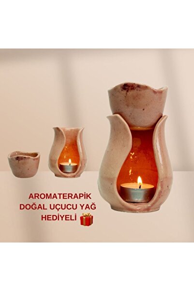 Hikona Heka Krem Seramik El Yapımı Özel Tasarım Buhardanlık