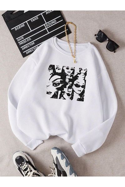 BENROMA Παιδικό φούτερ Unisex Crew Neck - Έντυπος χαρακτήρας προσώπου