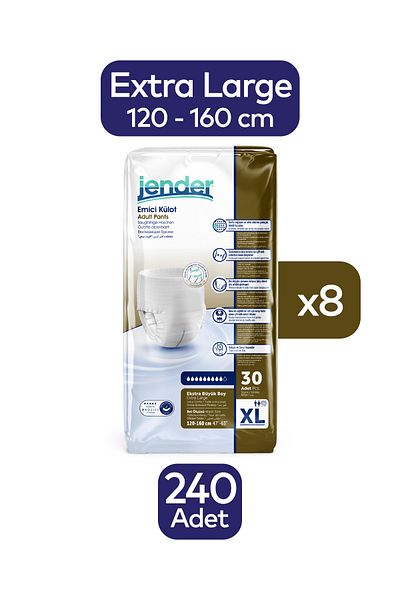 JENDER Absorbent Panties Adult Patient Diapers X-large 240 Pieces
