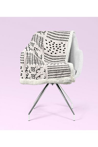 YORKADESIGN Sherpa Patterned Thick Tv Blanket