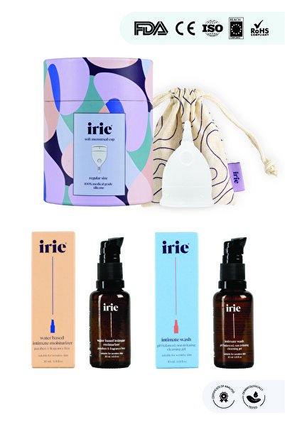 irie Adet Kabı Regl Kabı Menstrüel Kap [[regular Transparan]] + Temizleme Jeli + Intim Nemlendirme