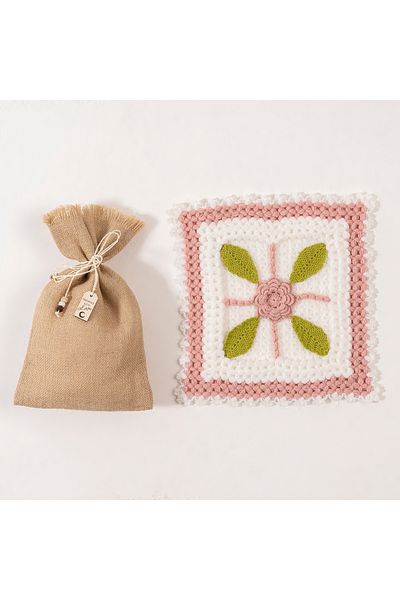Hilaliart Floral Patterned Two-Layer Bath Loofah with Special Design Bag