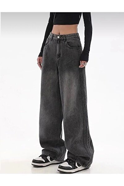 DENİKK Baggy Cut Vintage Black Jeans - Washed