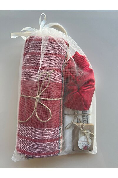 Şatilli Handmade Gelin hamamı hediyelik peştemal banyo kesesi saç tokası el y...